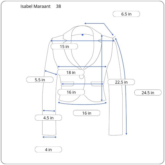 Isabel Marant Étoile Womens Striped Wool Jacket - Size 38 - Picture 9 of 12